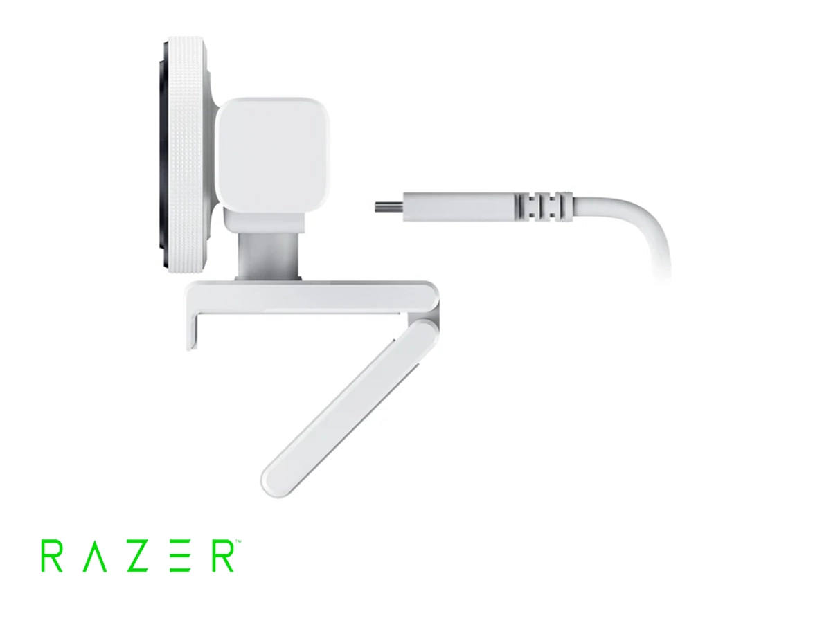 CAMARA WEB RAZER KIYO V2 4K , MICROFONO INCORPORADO, RESOLUCION 4K UHD, 2,1 , COOLR BLANCO (RZ19-05370200-R3U1) vista 4