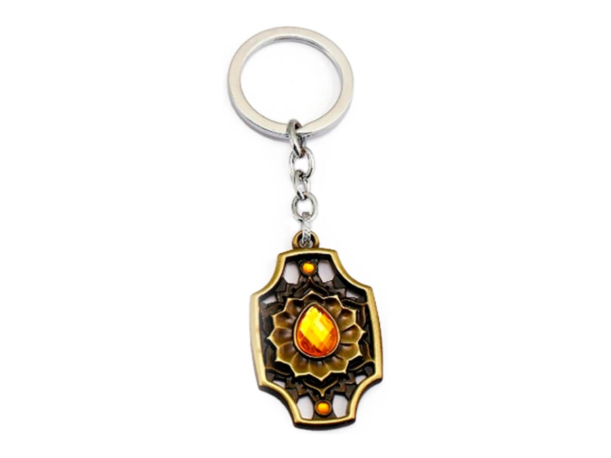 LLAVERO DOTA SPIRIT YELLOW, COLOR BRONZE, FORMA DE ESCUDOCON CON DIAMANTE INCRUSTADO, 2 MOD (SPIRIT YELLOW) vista 2
