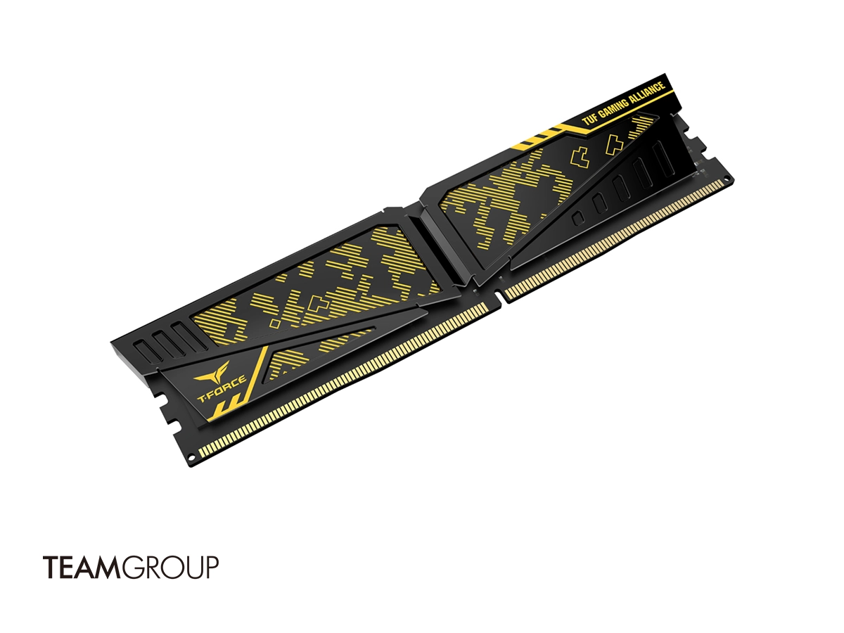 MEMORIA RAM TEAMGROUP DDR4 8GB VULCAN TUF (TLTYD48G3200HC16C01) 3200 MHZ, YELLOW - BLACK vista 4