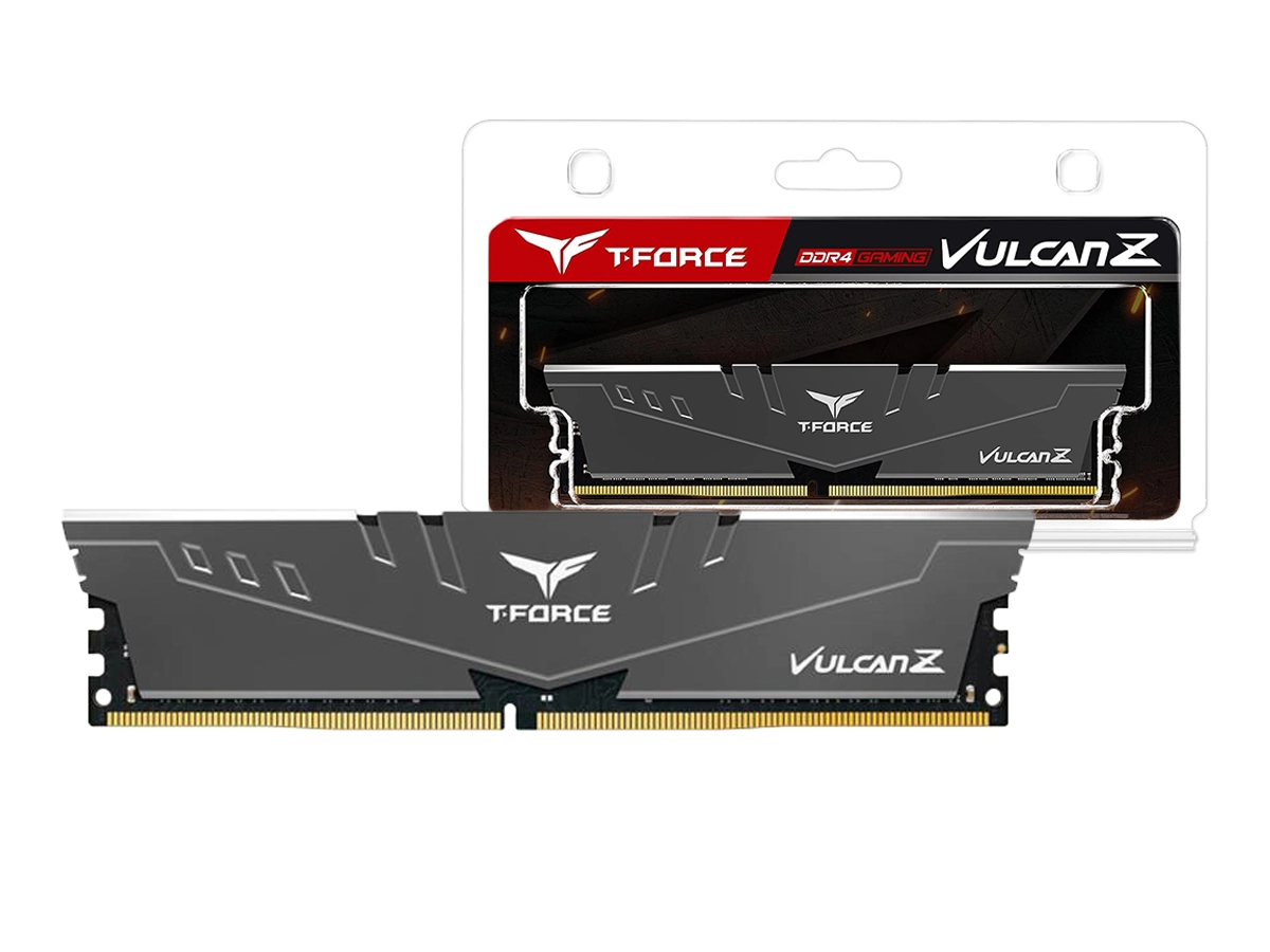 MEMORIA RAM TEAMGROUP DDR4 8GB T-FORCE VULCAN Z (TLZGD48G3200HC16F01) 3200 MHZ, GRIS