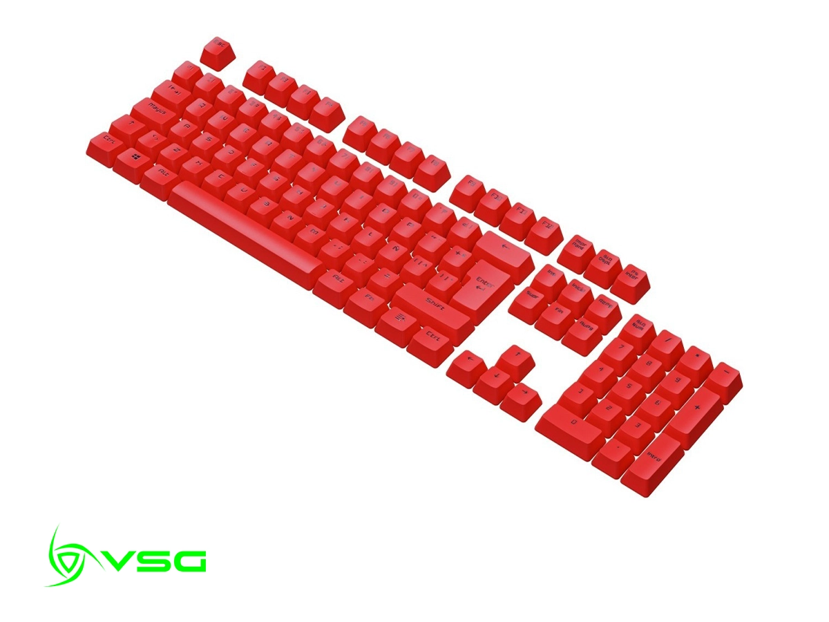 SET DE TECLADO VSG STARDUST MARS, 105 TECLAS RED DOBLE INYECCION OEM (VG-KC207-RED) vista 2
