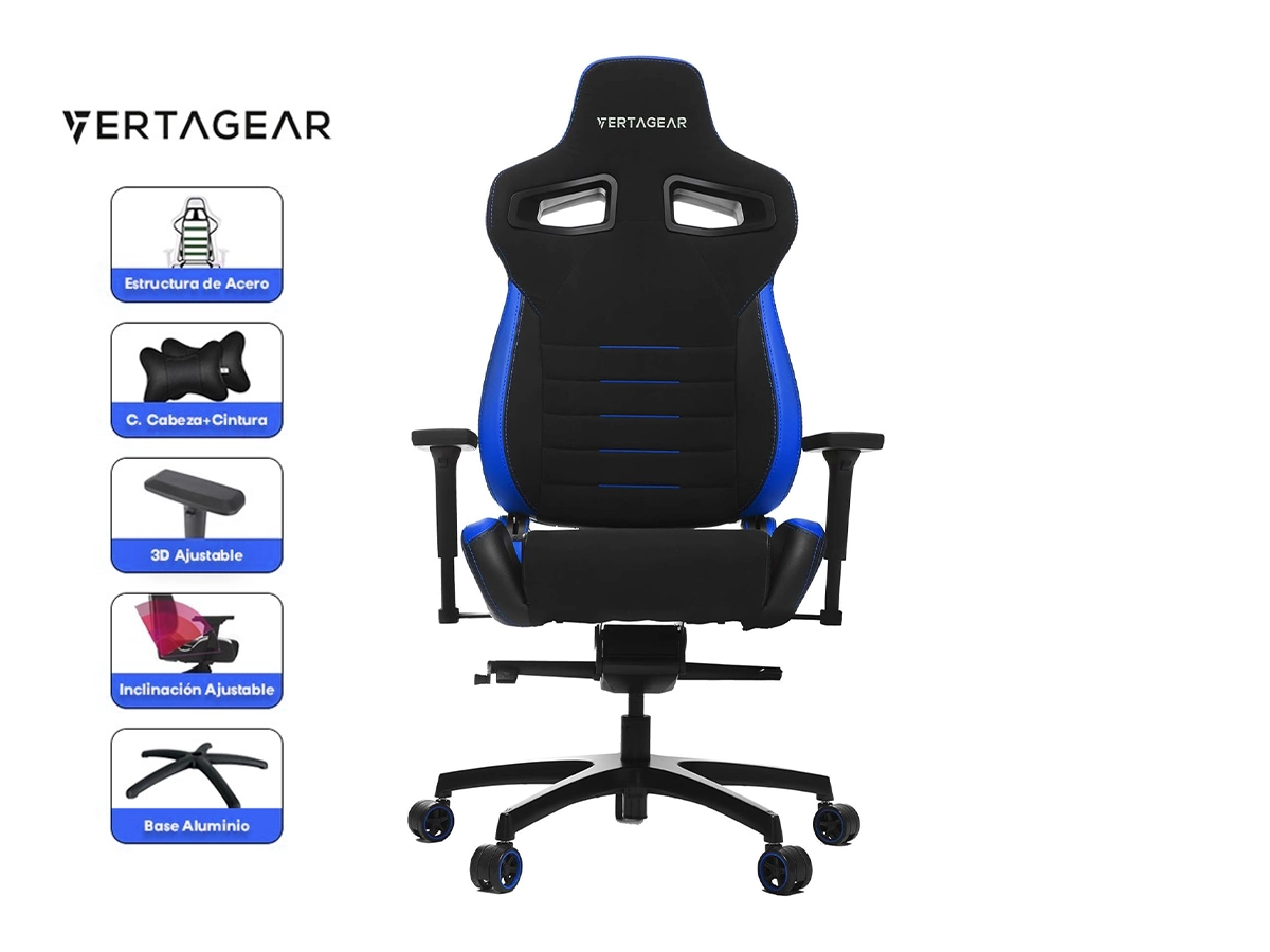 SILLA VERTAGEAR PL4500 RACING SERIES ( VG-PL4500_BL ) CAJA | NEGRO & AZUL | UPGRADE vista 2