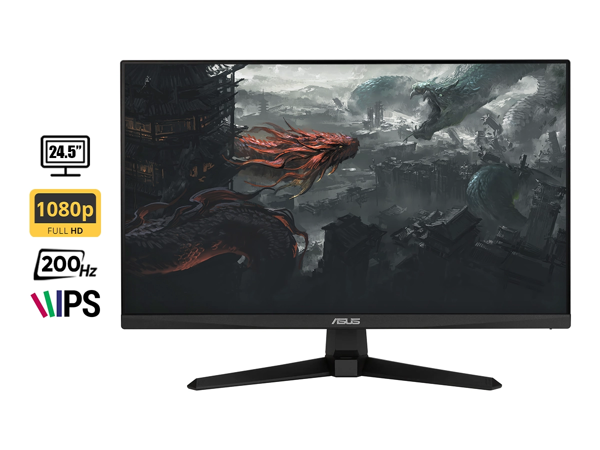 MONITOR ASUS 24.5 PULGADAS GAMER TUF VG259Q5A (VG259Q5A) GAMING 200HZ, 0.3MS, FHD, IPS, 1DP, 2 HDMI, ALTAVOCES vista 2
