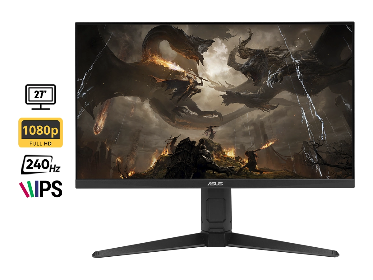 MONITOR ASUS 27 PULGADAS GAMER TUF VG279QML5A (VG279QML5A ) GAMING 240HZ PIVOT , 0.3MS, FHD, IPS,1 HDMI, ALTAVOCES vista 2