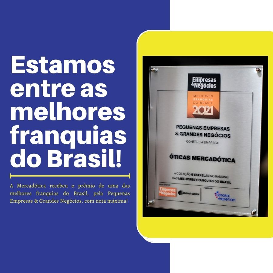 Mercadótica ganha prêmio cinco estrelas e está entre as melhores franquias do Brasil