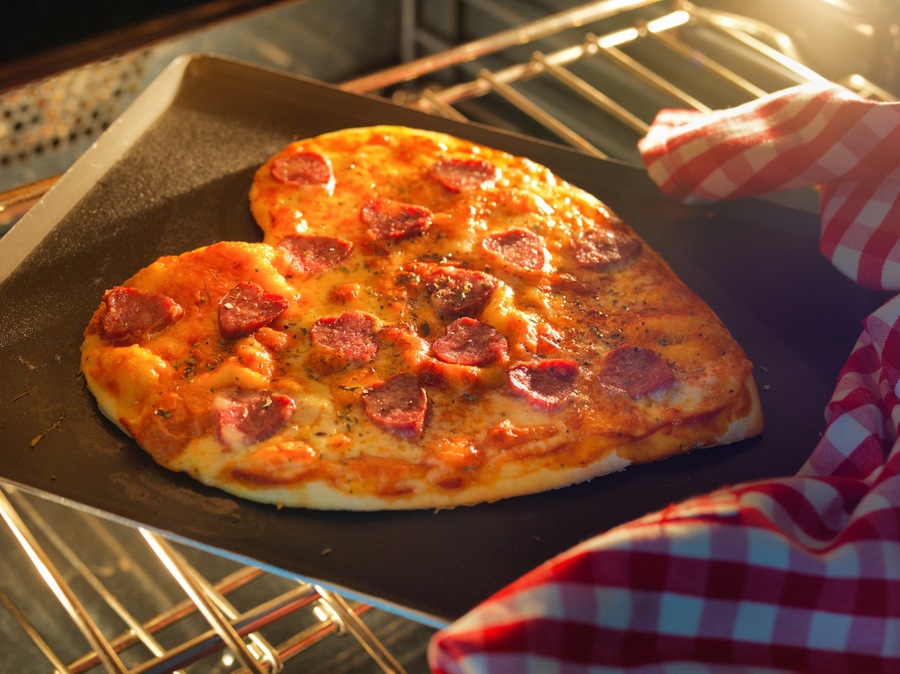 Pizza de Calabresa de Coração