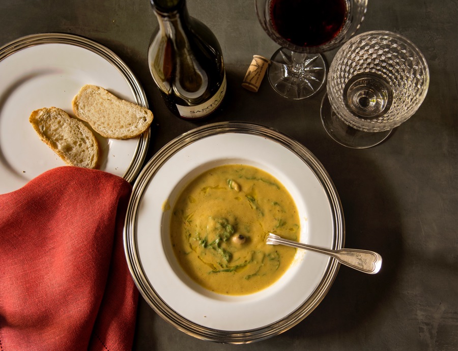 Sopa de Feijão-Fradinho e Couve-Galega