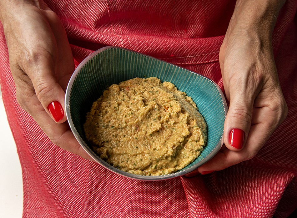 Pesto de Alcachofra com Tomatinhos Assados