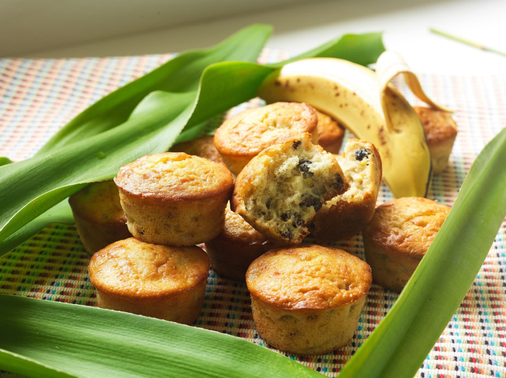 Bolinhos de Banana e Passas