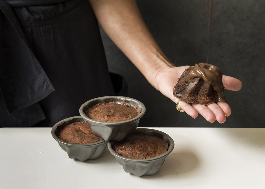 Pudins de Chocolate e Gengibre