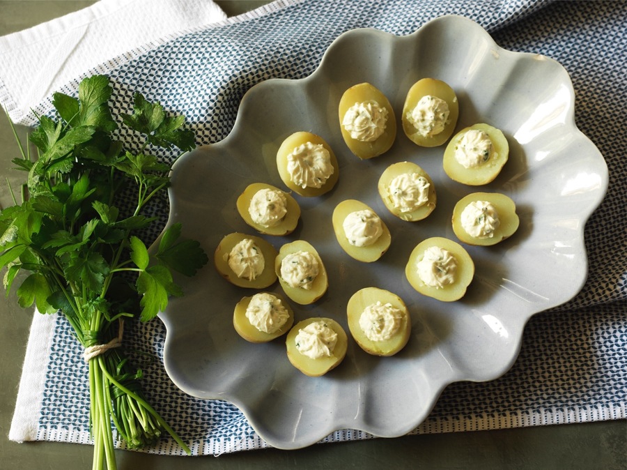 Batatas com Chèvre e Ervas