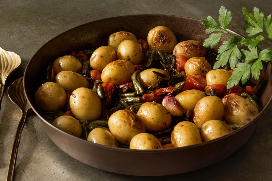 Salada de Batata, Vagem, Tomatinho, Azeite e Ervas