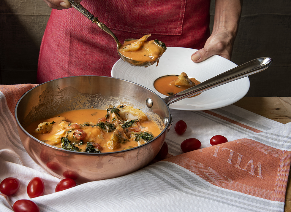 Sopa de Tomate com Bacalhau