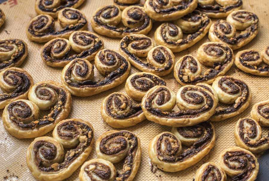 Palmier de Avelã e Chocolate