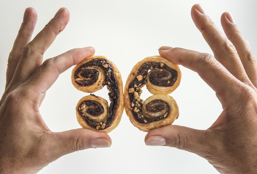 Palmier de Avelã e Chocolate