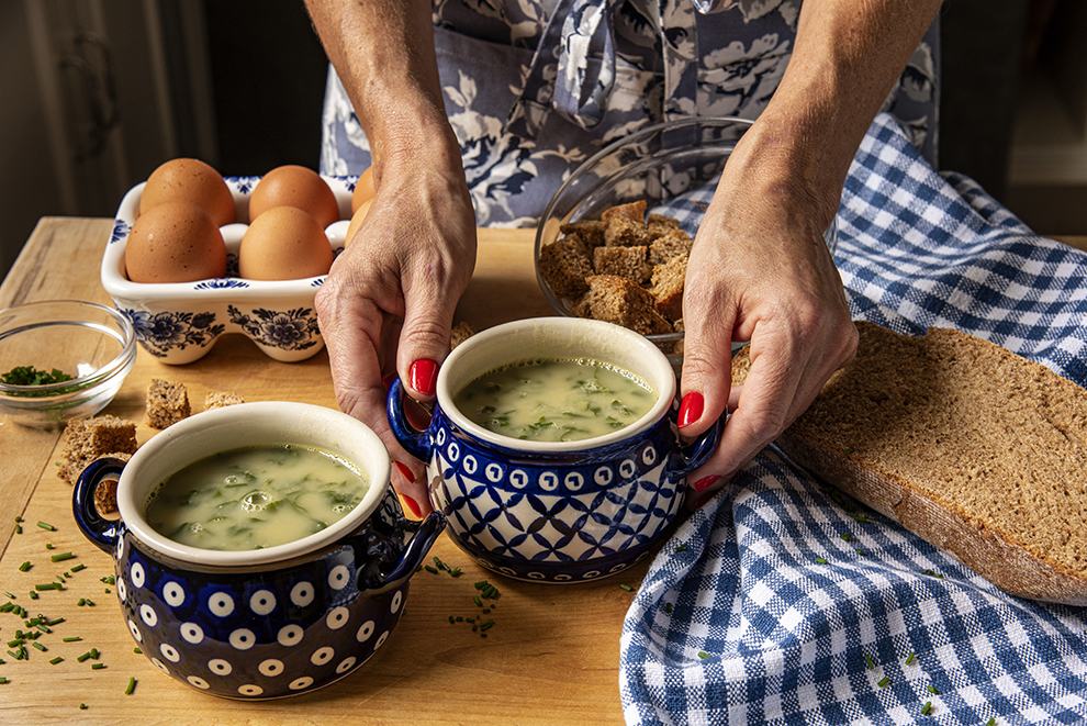 Sopa de Grão-de-Bico com Espinafre