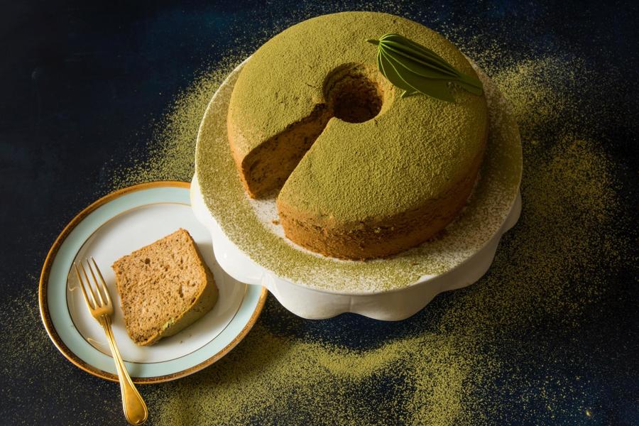 Bolo Chiffon de Matcha