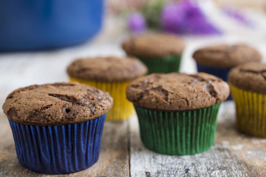 Muffins de Chocolate com Avelã