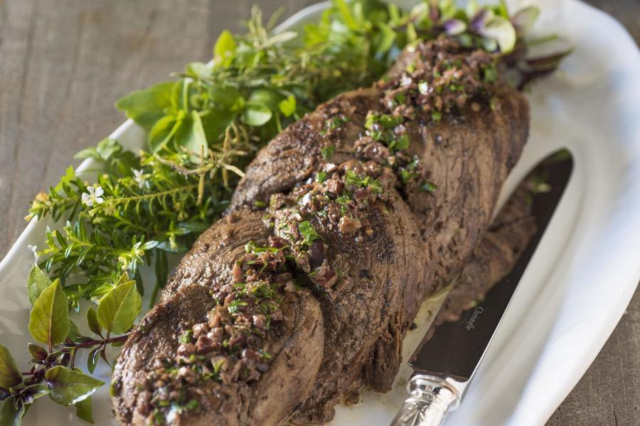 Carne Trançada com Anchova e Azeitona