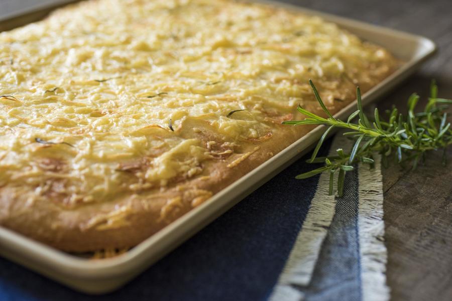 Focaccia de Batata e Queijo Gruyère