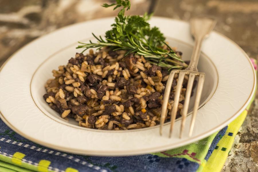 Risoto com Ragu de Carne