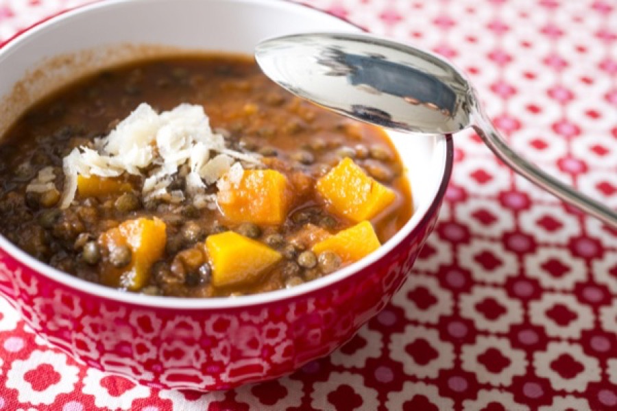 Sopa de Lentilha com Abóbora