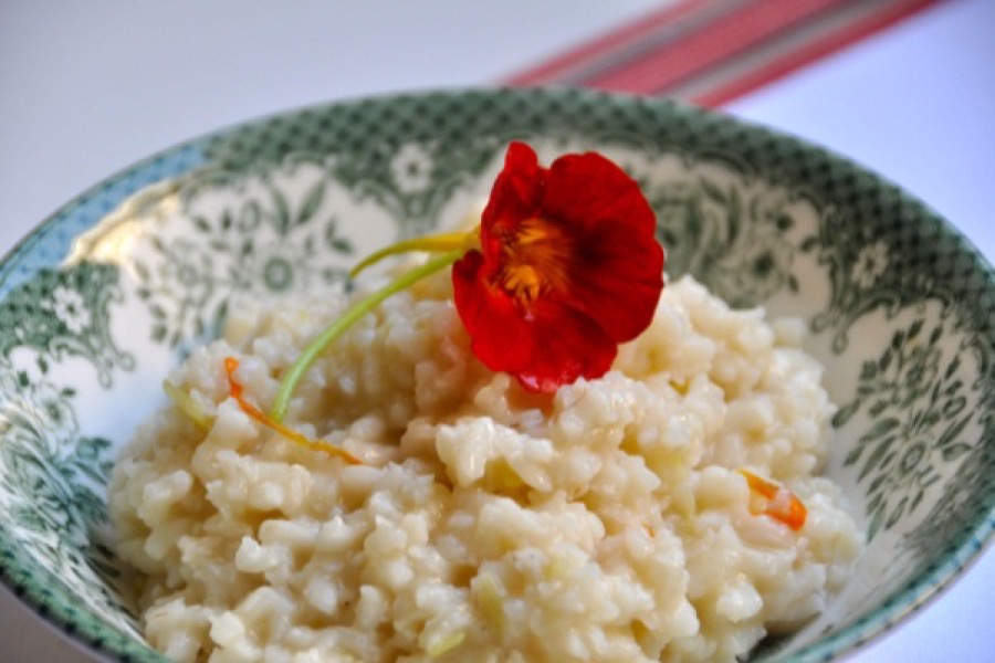 Risoto de Flores e Champagne