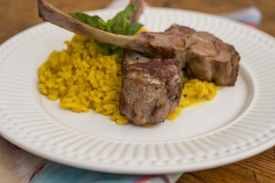 Costeleta de Vitela com Risoto de Açafrão