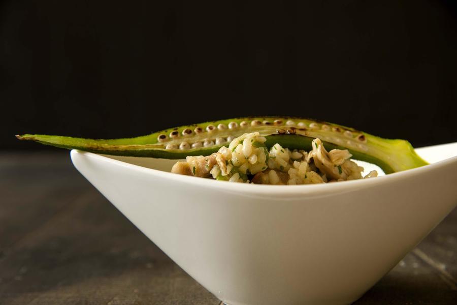 Arroz de Frango com Quiabo