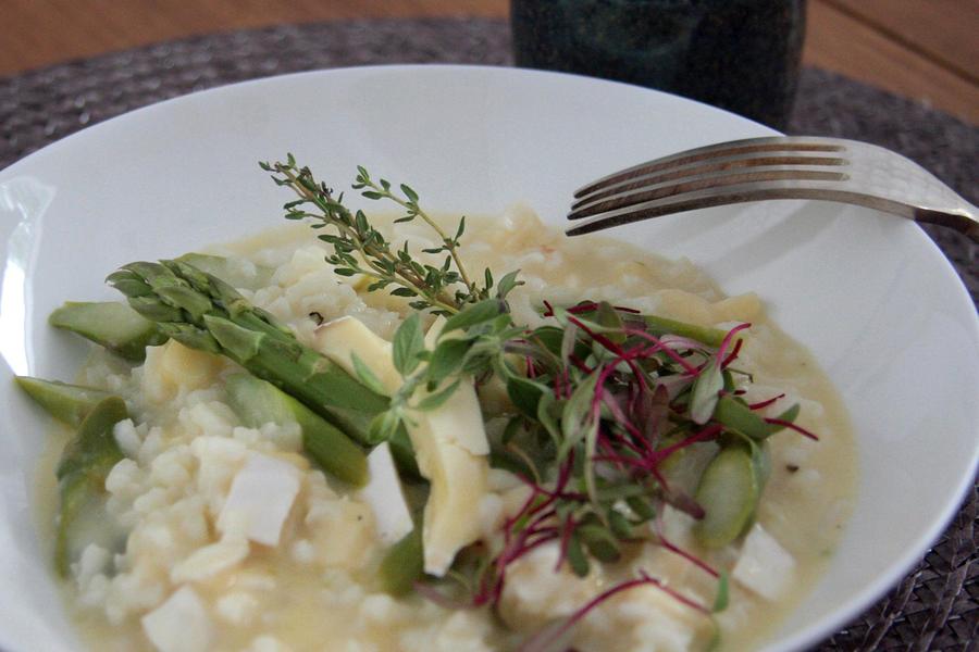 Risoto de Aspargo e Queijo Brie