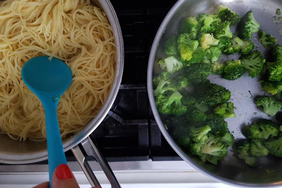 Spaghettini ai Broccoletti Verdi e Foie Gras