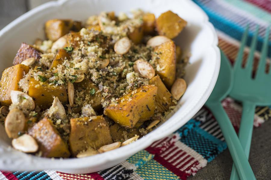 Abóbora Picante com Sementes de Abóbora e Pangrattato