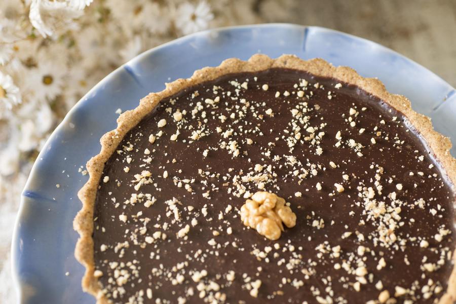 Torta de Chocolate ao Caramelo de Pecã