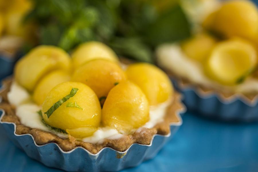 Tortinhas de Mascarpone com Nectarina