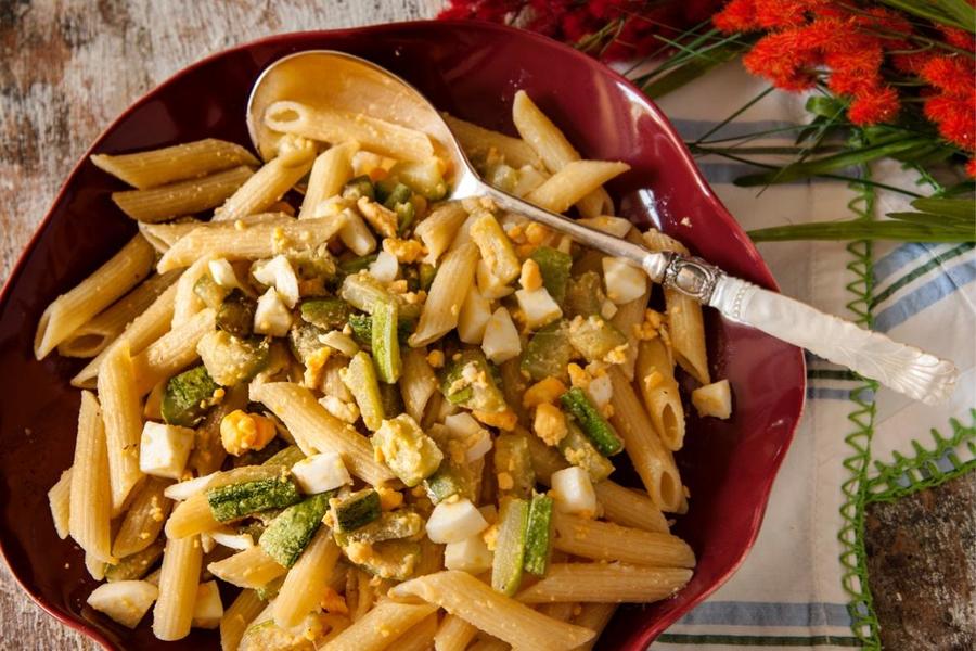 Penne com Legumes da Primavera