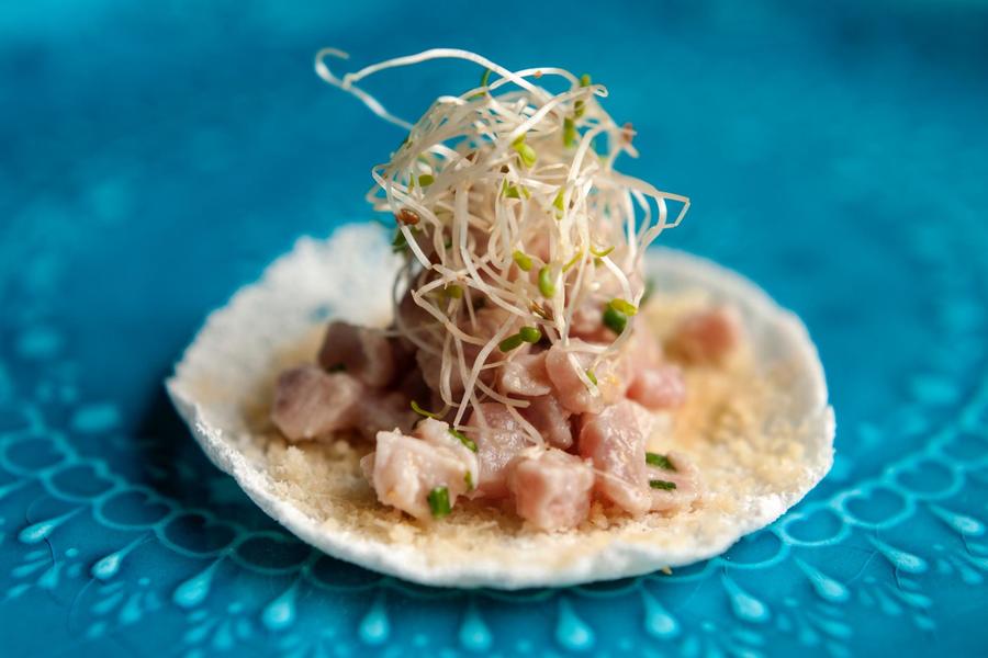 Tartar de Atum em Tapioca