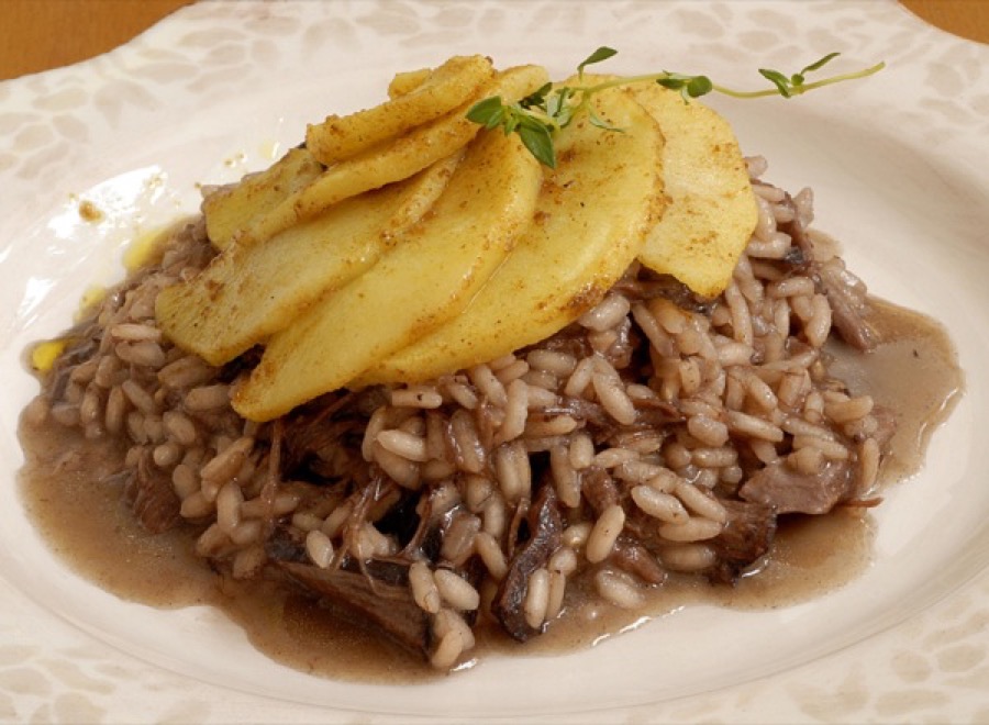 Risoto de Pato com Maçã ao Curry