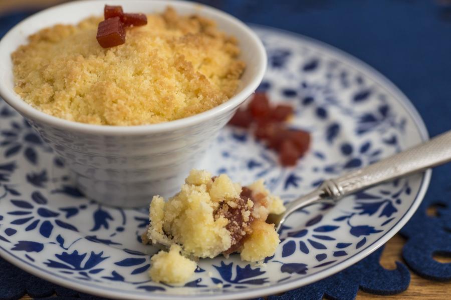 Crumble de Goiaba e Catupiry