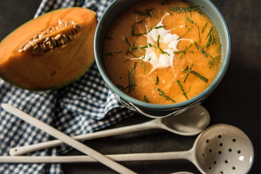 Sopa Gelada de Melão Cantalupo