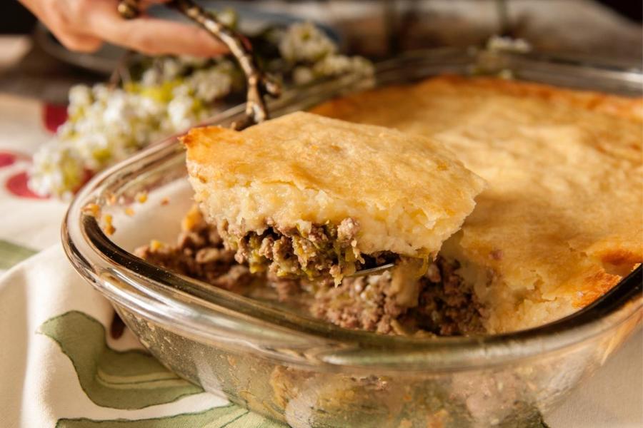 Bolo de Carne com Abobrinha e Batata