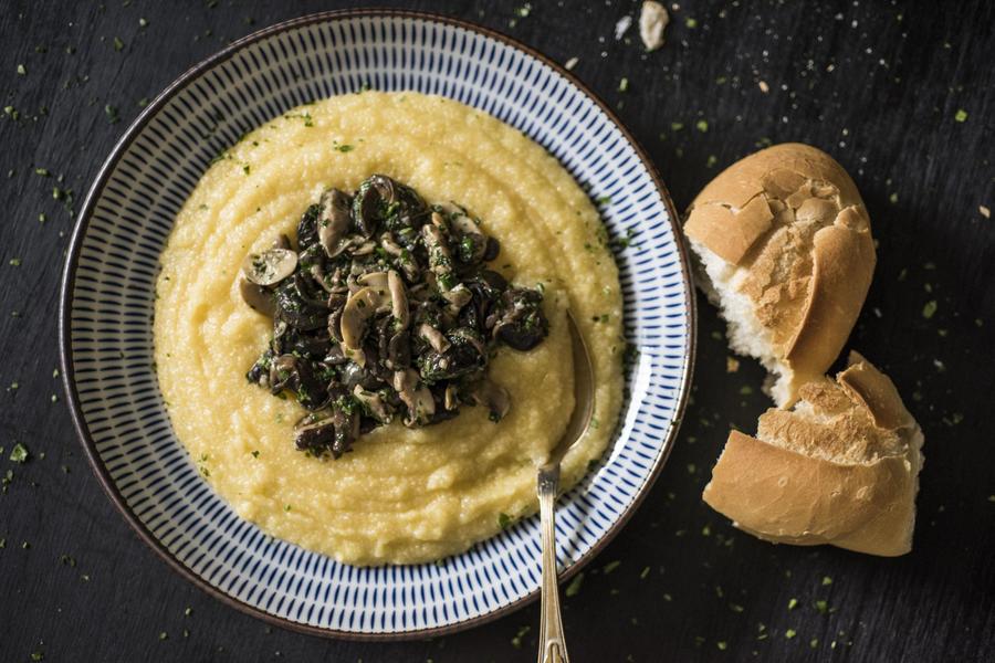 Polenta com Escargot