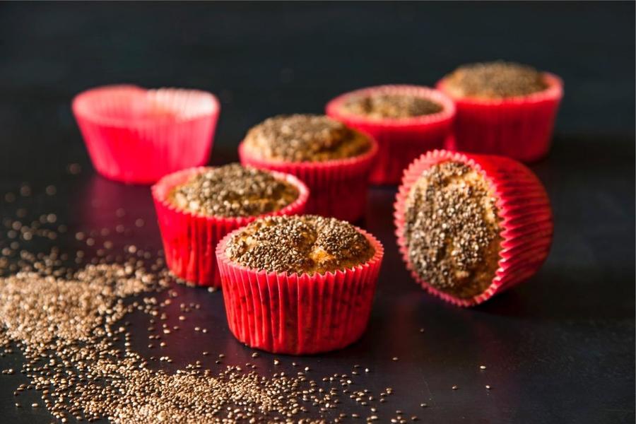 Muffin de Banana e Semente de Chia