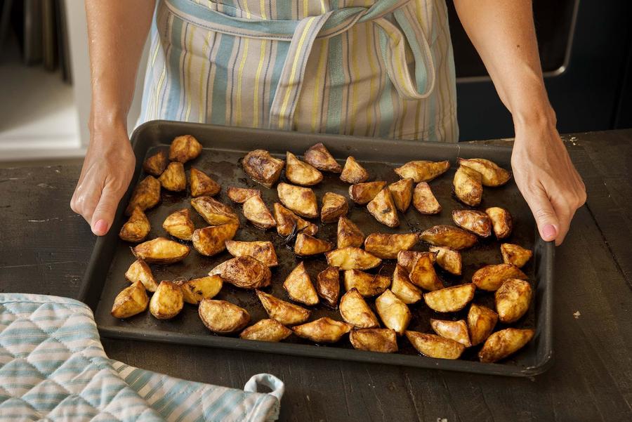 Batatas Quebradas ao Curry Batatas Quebradas ao Curry