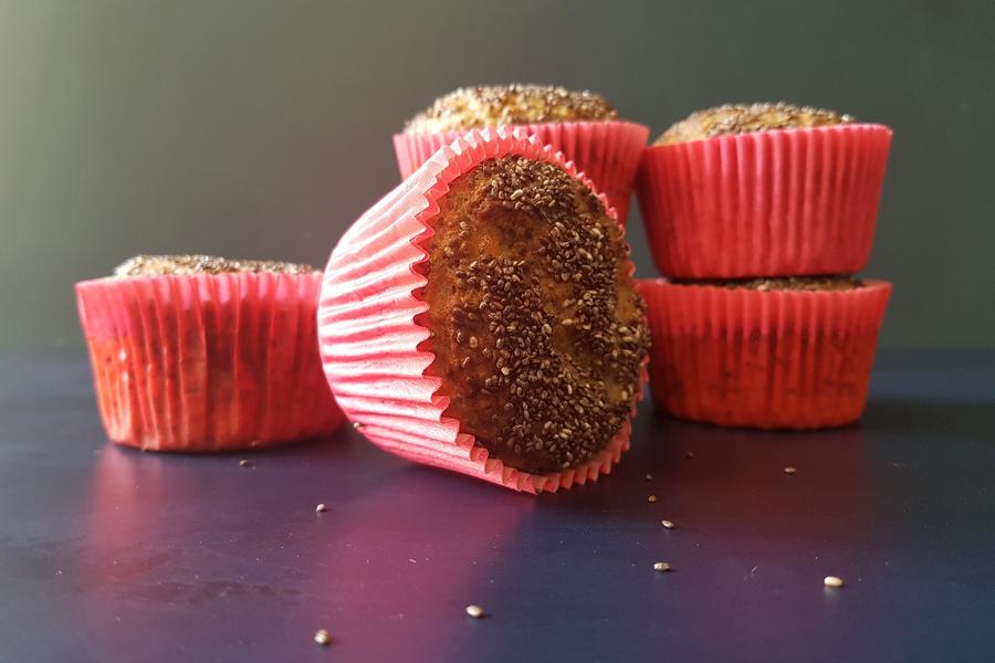 Muffin de Banana e Semente de Chia