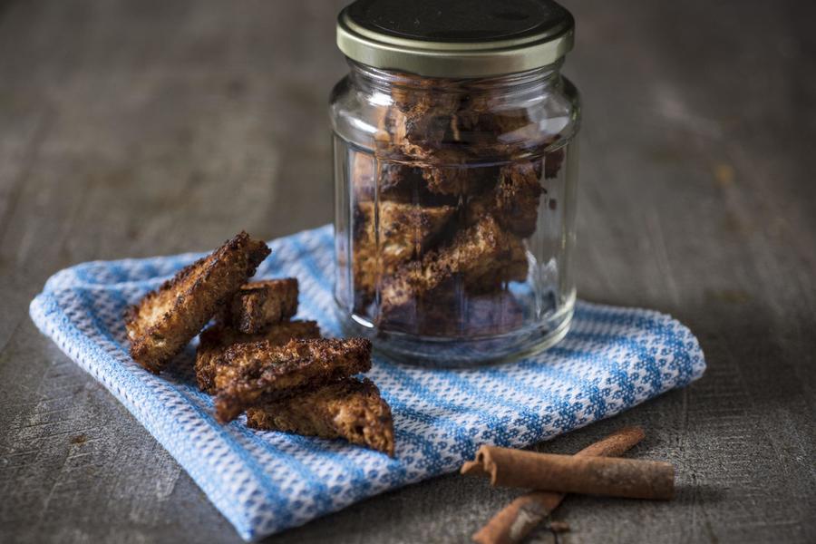 Croûtons Caramelizados com Canela