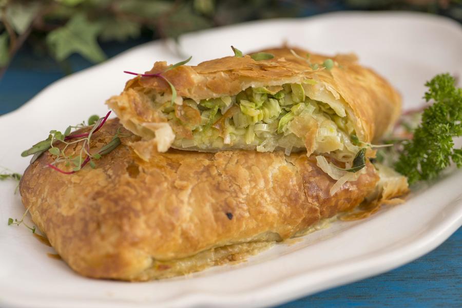 Strudel Salgado de Alho-Poró, Queijo de Cabra e Abobrinha