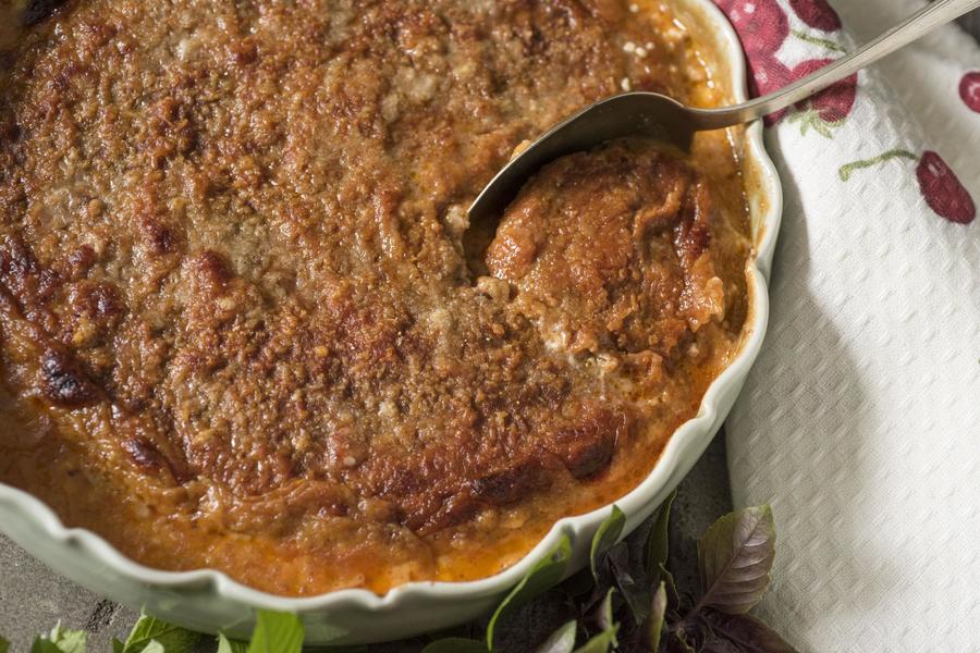 Bolo de Carne Recheado aos Quatro Queijos