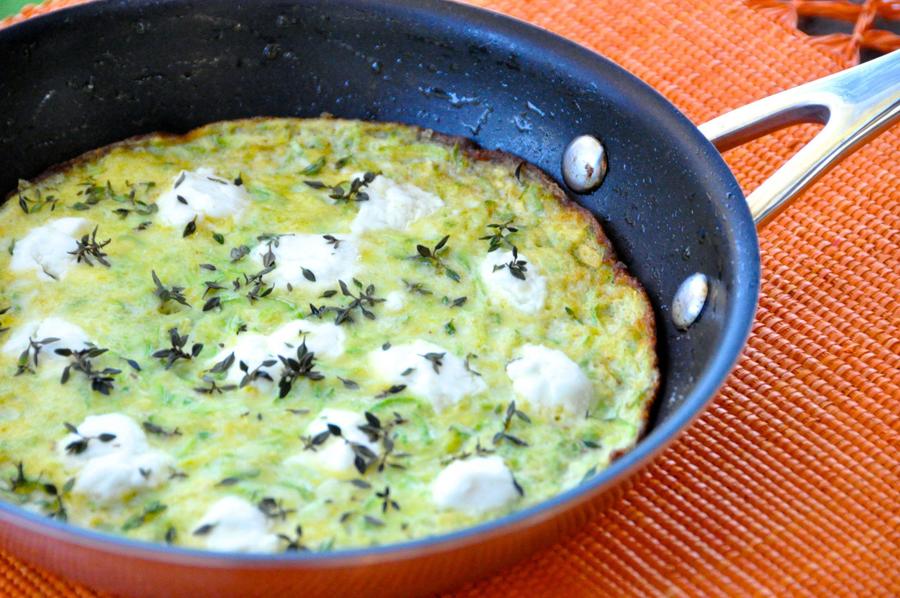 Omelete com Abobrinha e Queijo de Cabra