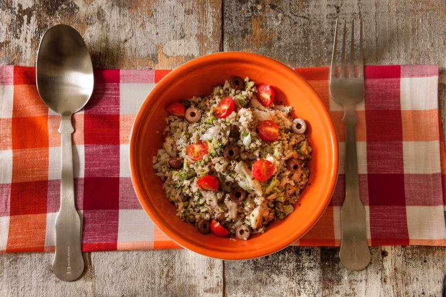 Arroz 7 Grãos com Bacalhau