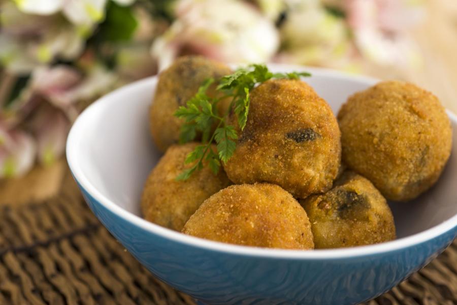 Bolinho de Mandioquinha e Shiitake